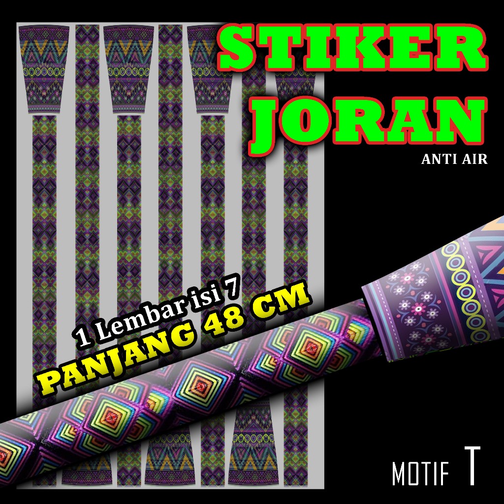 stiker joran, sticker joran, custom joran, motif T