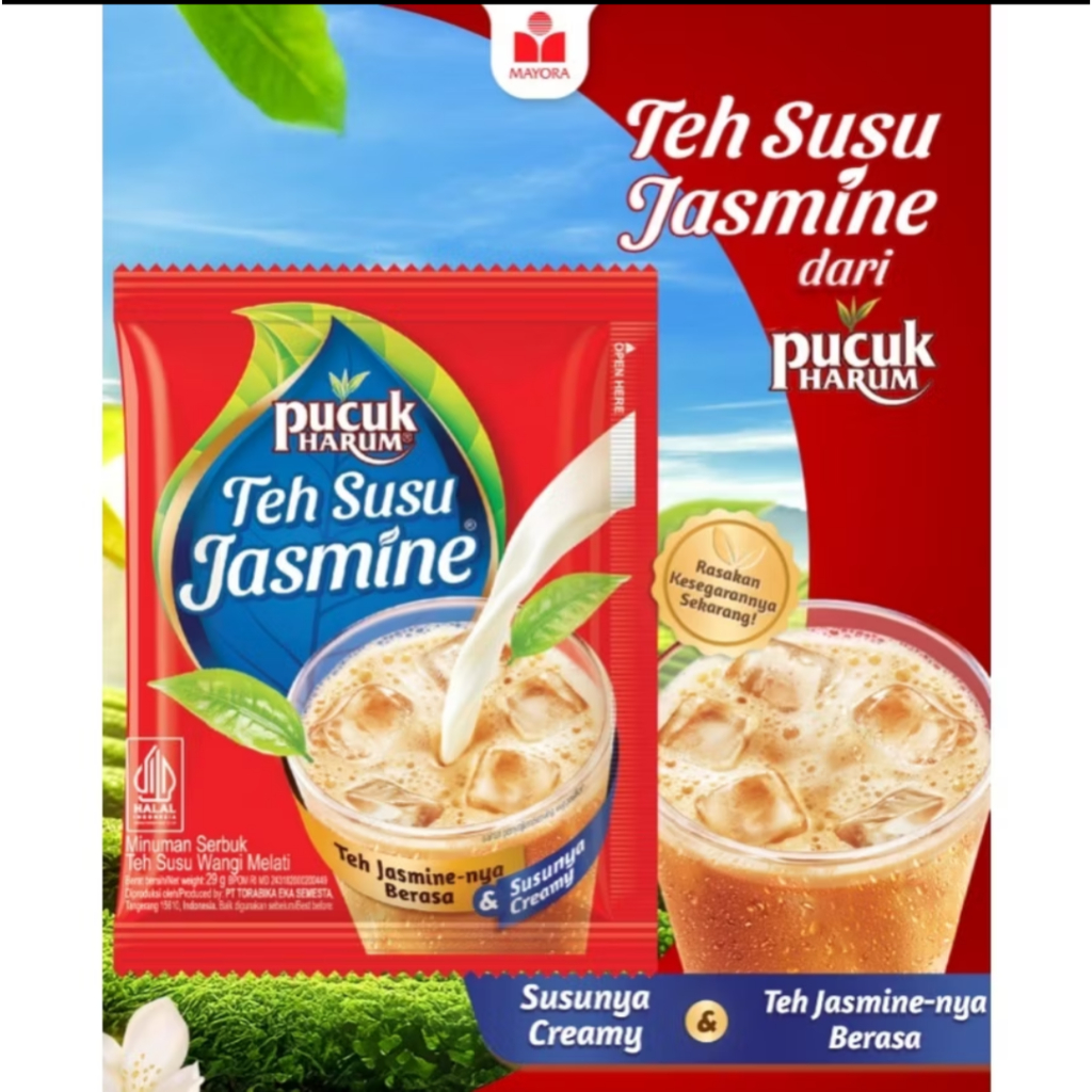 Teh Pucuk Harum Teh Susu Jasmine 10 Sachet