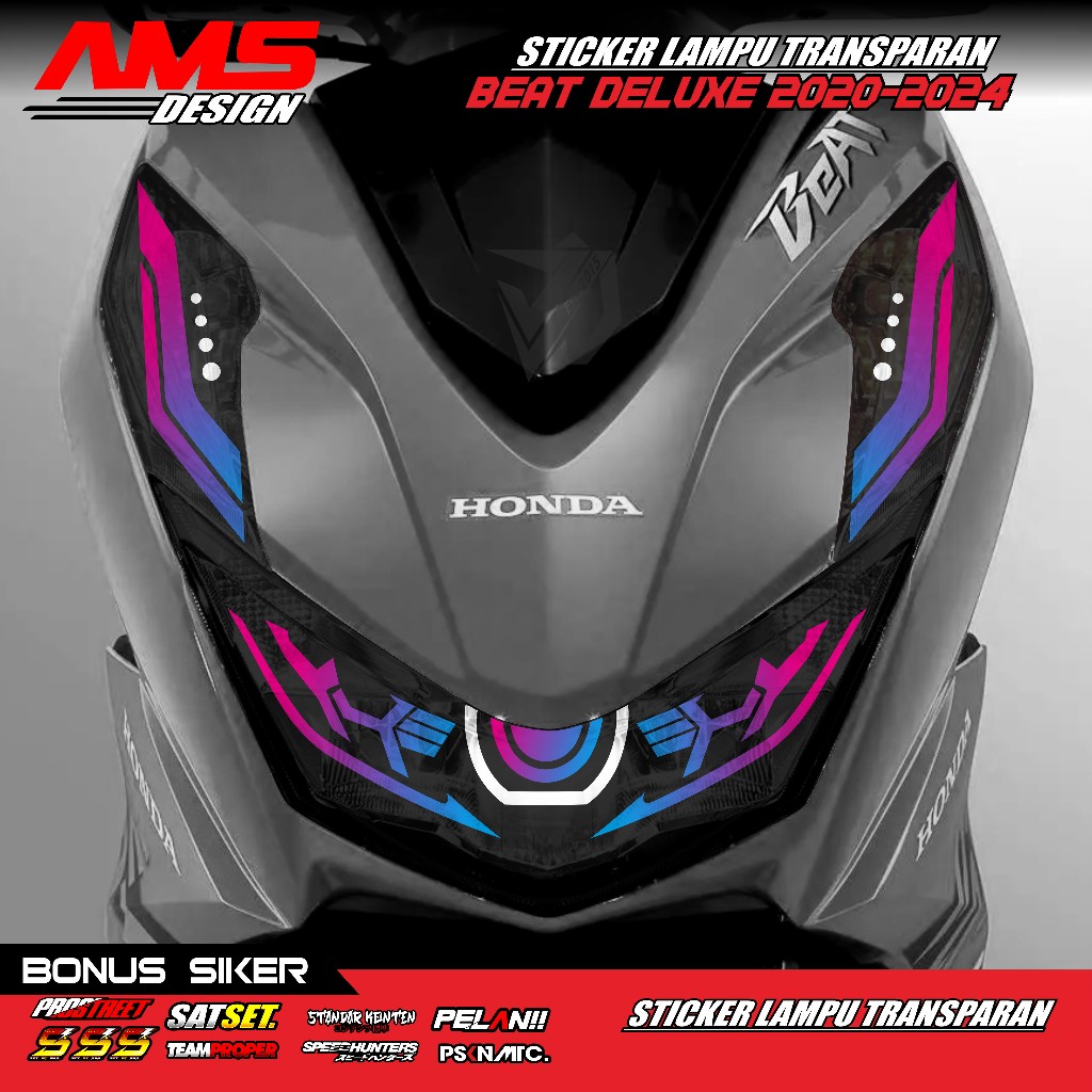 Sticker Variasi Lampu Alis Motor BEAT DELUXE-STREET 2020-2023