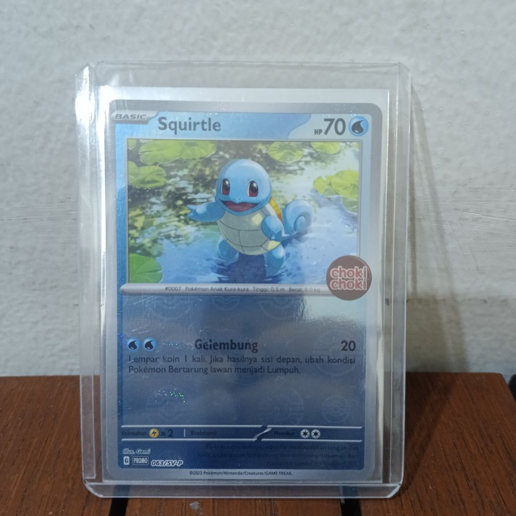 Pokemon Card Squirtle Promo Choki Choki 063/SV-P