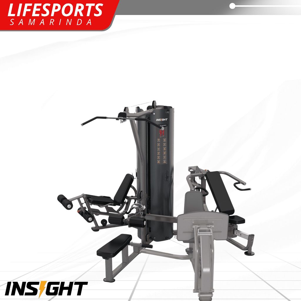 LIFESPORTS ALAT GYM FITNESS INSIGHT 4 STACK MULTI-STATION BS004+OPT IMPORT KOMERSIAL