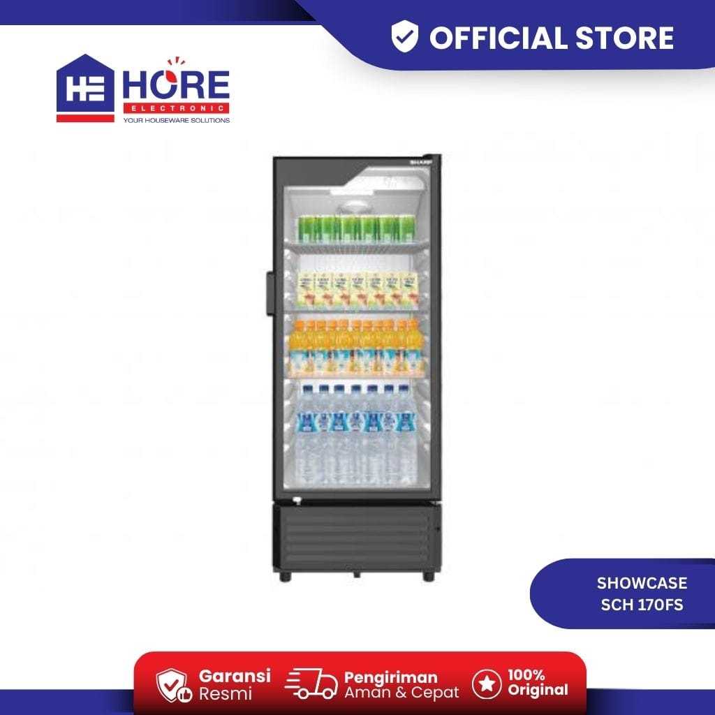 Showcase Sharp SCH-170FS - Pendingin Minuman Chiller SCH 170FS - Lemari Pendingin 170 Liter