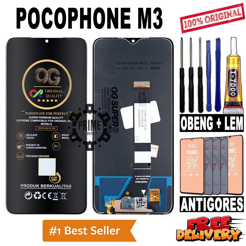LCD TOUCHSCREEN POCOPHONE M3 ORIGINAL OEM LCD POCO M3 FULLSET