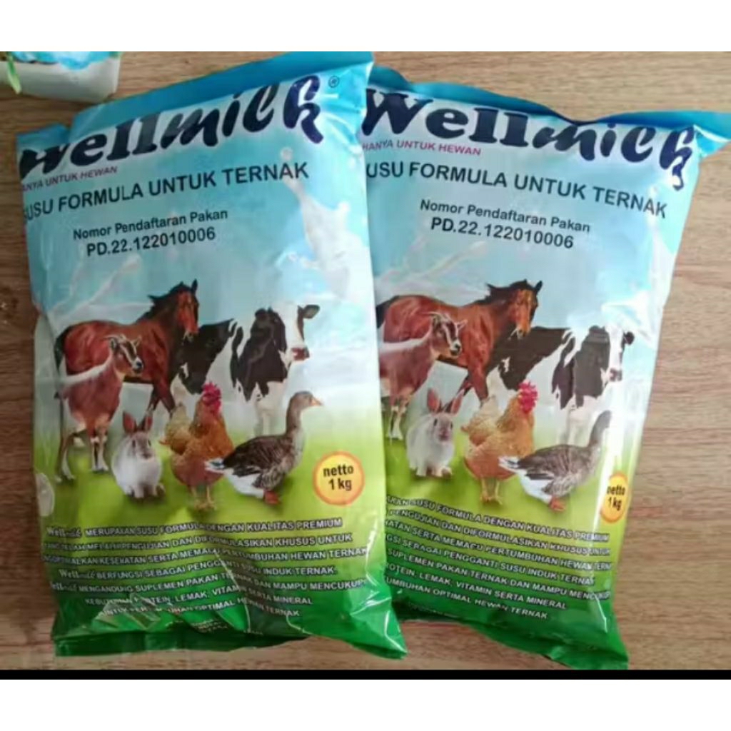 Wellmilk susu untuk hewan anakan pengganti induk/penggemukan hewan ternak