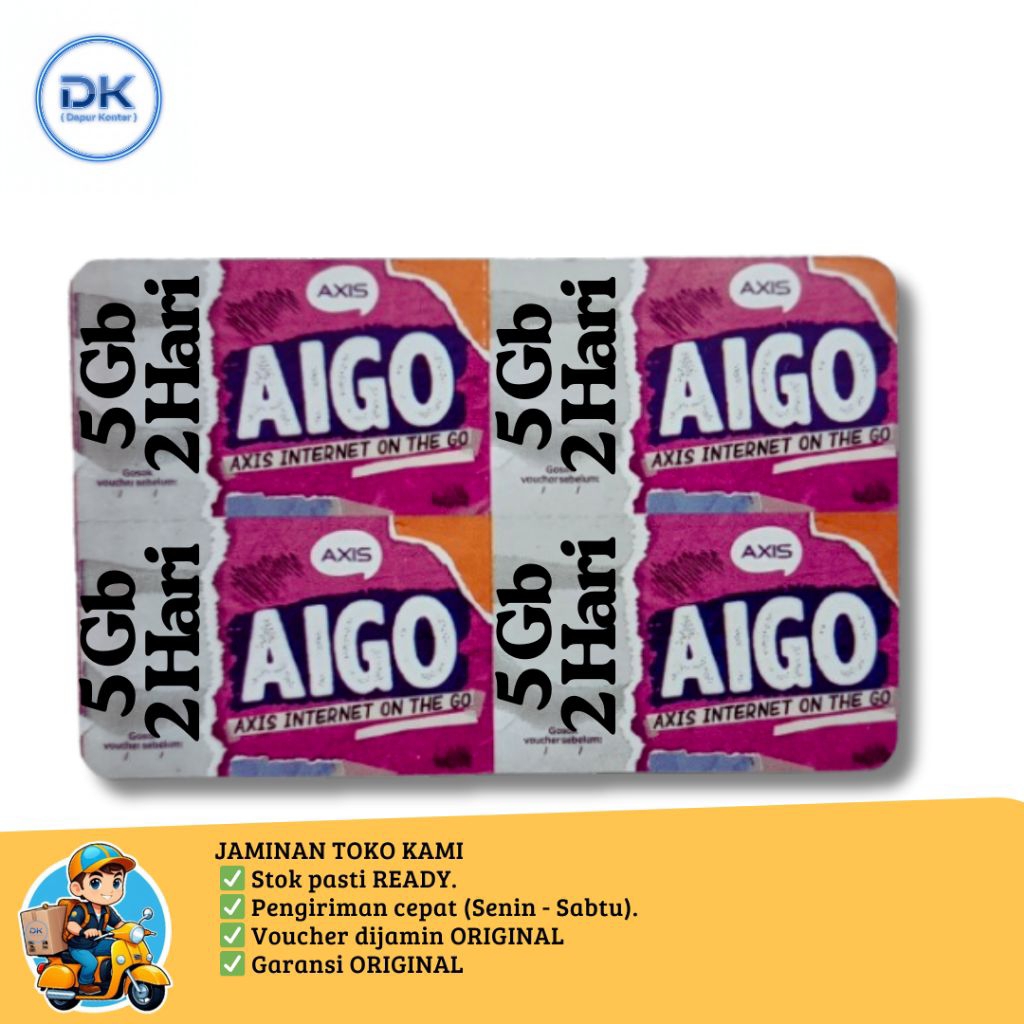 Axis Internet 5GB 2 Hari – Paket Kuota Cepat (4 Voucher)