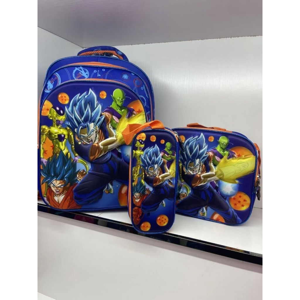 tas sekolah anak dragon ball 3in1 import