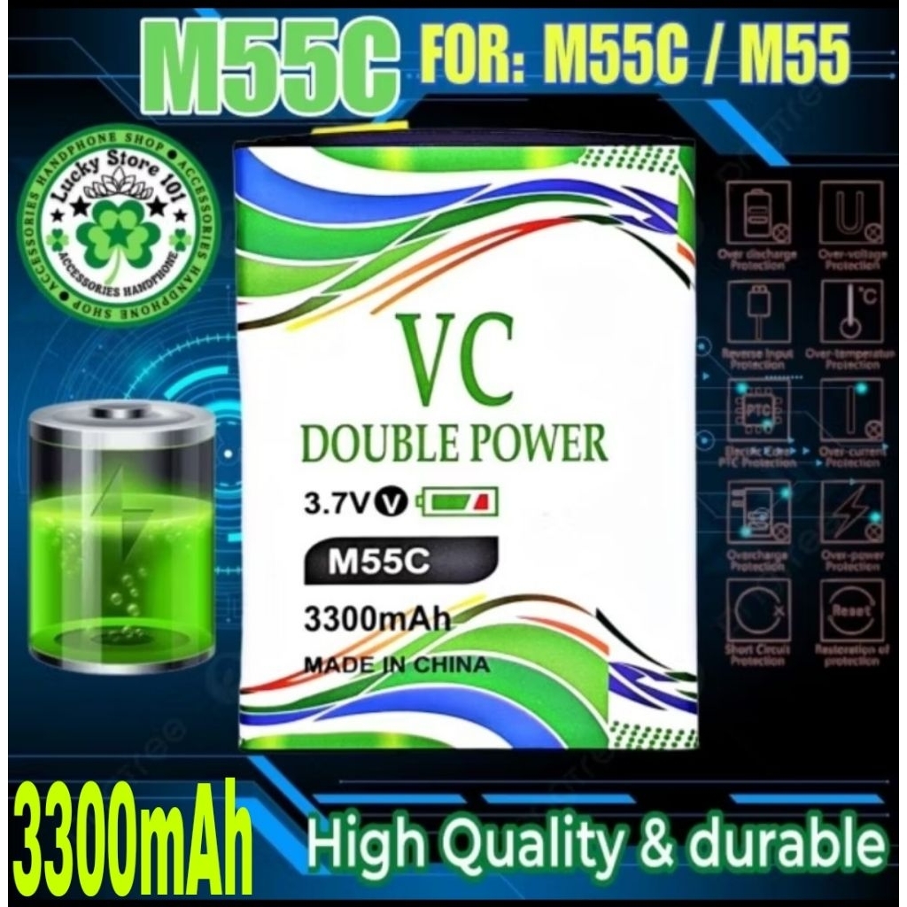 BATERAI BATTERY BATRE BATREI BATRAI BAT ORI EVERCOSS M55C VC / M55 DOUBLE POWER