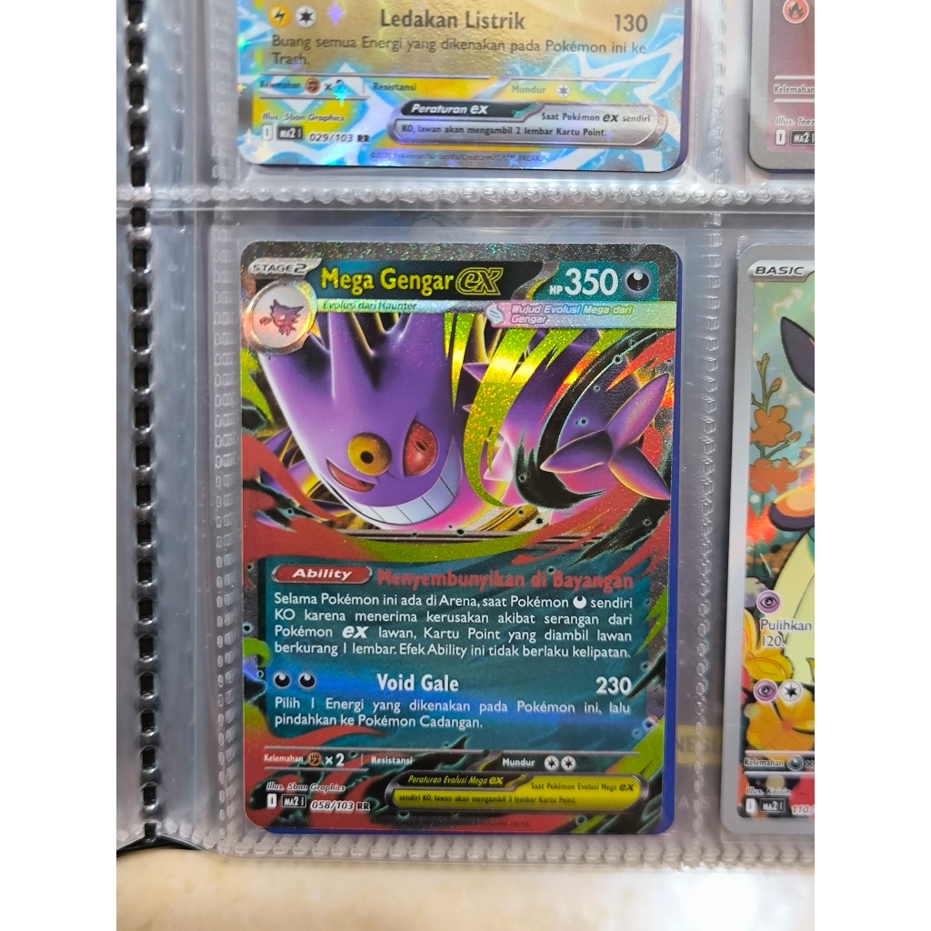 Mega Gengar ex RR 058/103 Pokemon TCG Indonesia MA2 Kobaran Biru