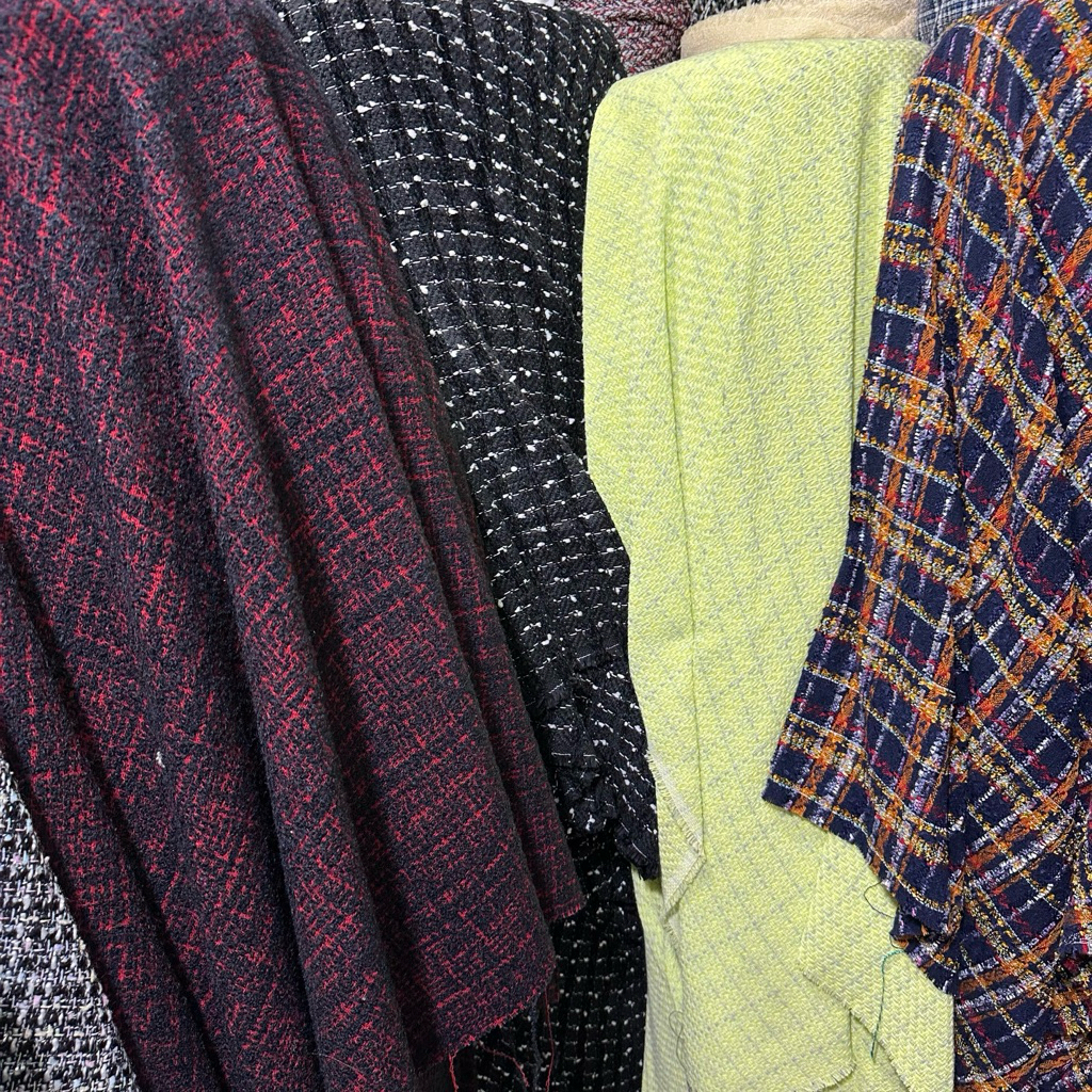 kain tweed akrilik import / harga meter