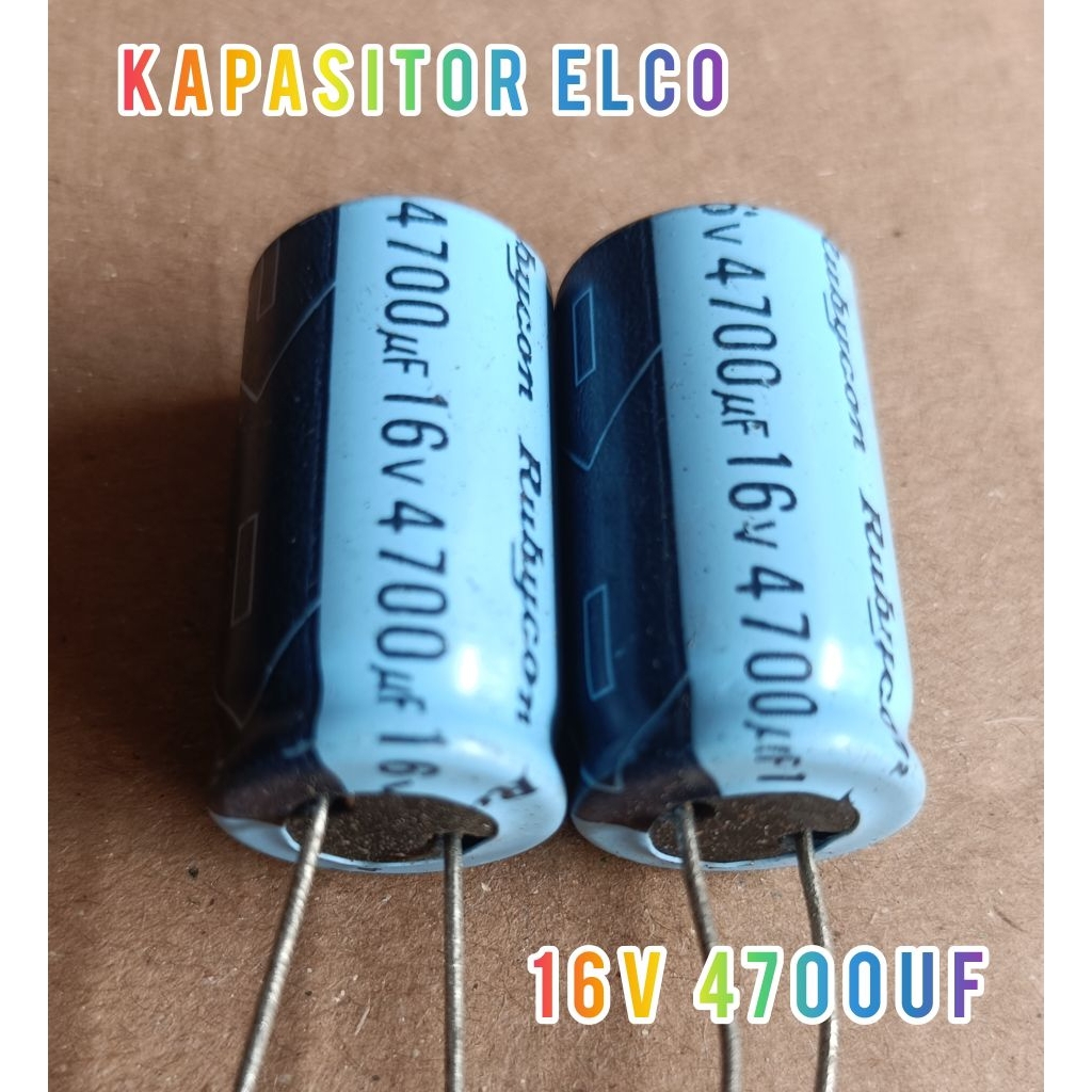 KAPASITOR ELCO 16V 4700UF RUBYCON