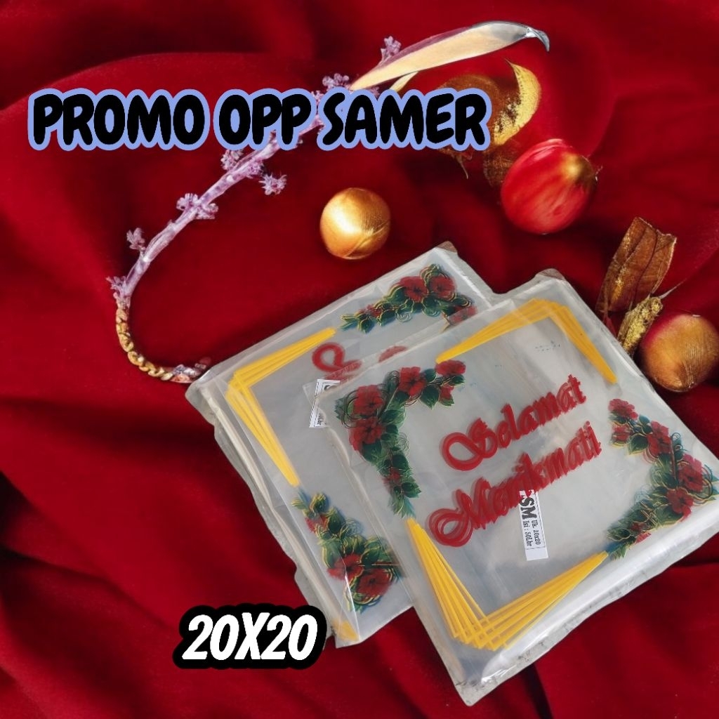 PROMO 50 PCS PLASTIK SELAMAT MENIKMATI TUTUP NASI UK 20X20//TUTUP NASI KOTAK,//TUTUP BOX NASI