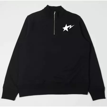 HALF ZIPPER STAR UNISEX PREMIUM SWEATER RUGBY KERAH RESLETING PRIA WANITA SWEATER CREWNECK STAR