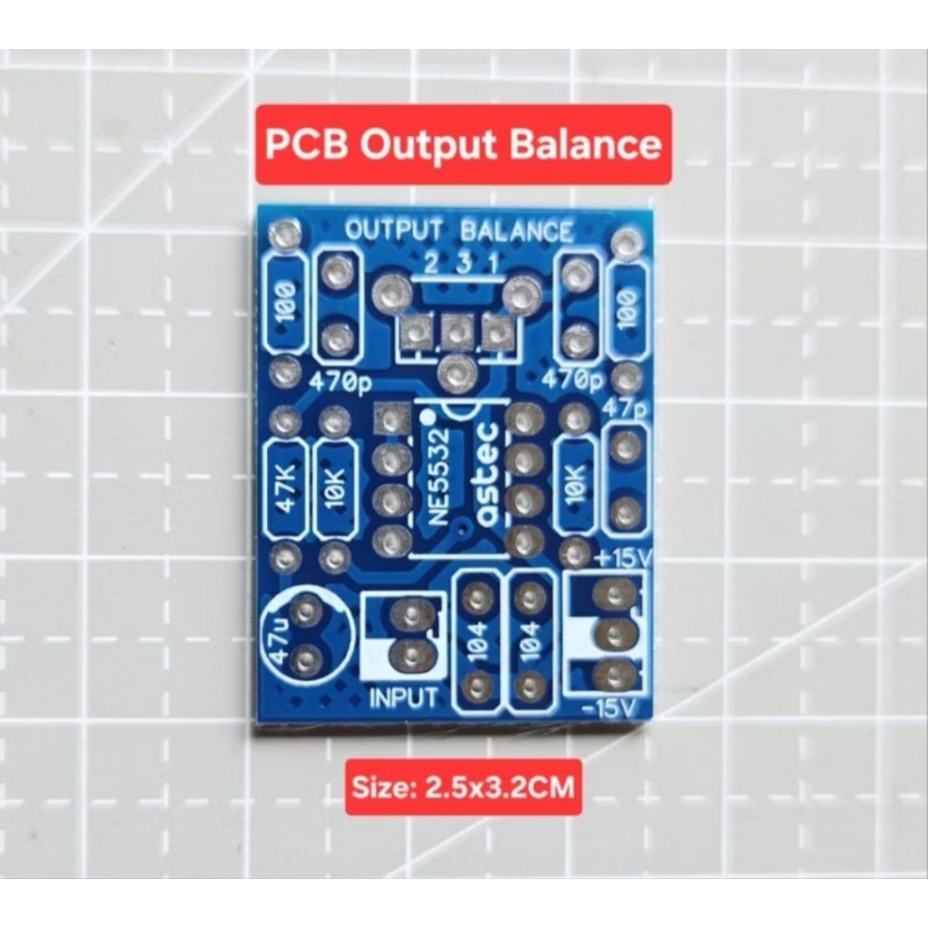 PCB output balance mono PCB dual layer