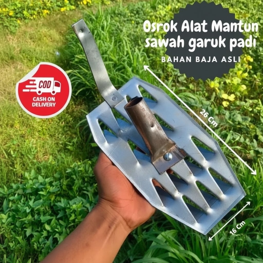Osrok Sawah Penyiang Rumput Sawah - Alat Matun Osrok Padi - Garuk Pembersih Gulma Sawah Suket Sawah 