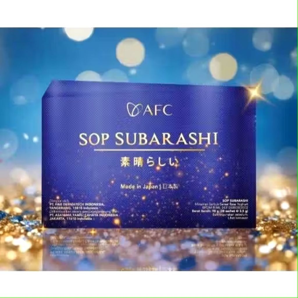 SOP SUBARASHII 1 BOX SUPLEMEN AFC ORIGINAL JAPAN