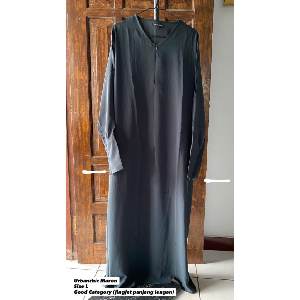 JANNABAYA DEFECT SALE - ABAYA NASYA ABAYA HAJI UMRAH ABAYA SYARI BLACK URBAN CHIC SULTAN ANTI UV MAZ