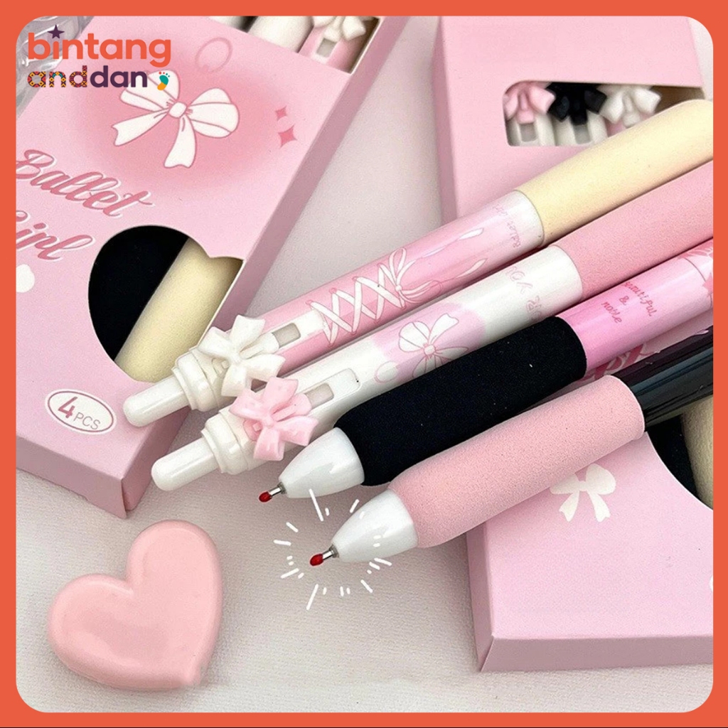 Pulpen Gel Aesthetic 0.5mm Tinta Hitam – Pena Pens Lucu Dan Unik Korea Pink School Alat Tulis Statio