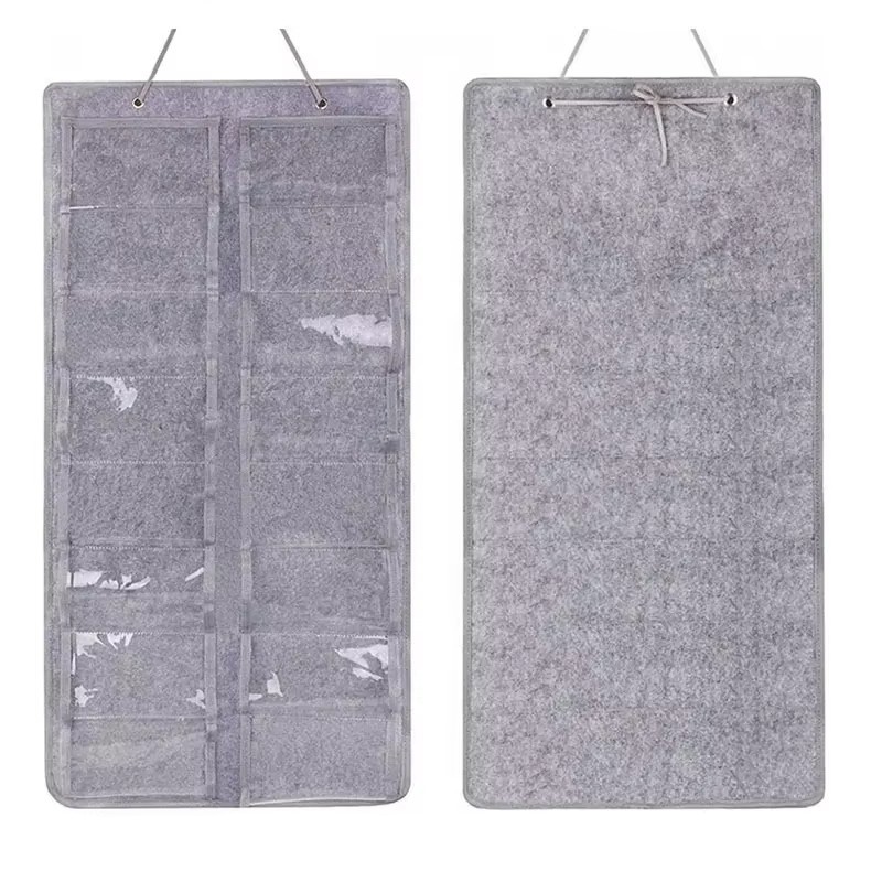 16 Slots Felt Kacamata Storage Tempat Kacamata Dinding Dapat Dilipat Display Kacamata Dinding