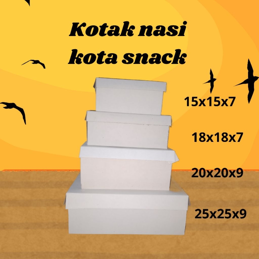 Dus Nasi Dus Berkat ukuran 15x15x7 | 18x18x7 | 20x20x9 | 25x25x9 Dus Kotak Makan