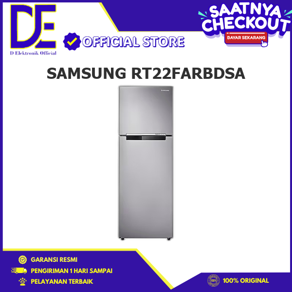 SAMSUNG RT22FARBDSA KULKAS 2 PINTU SIDE BY SIDE SMART INVERTER 234L