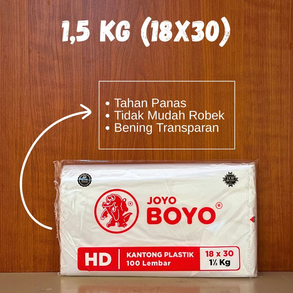 Plastik Joyo Boyo HD 1,5 kg (18x30) Isi 100 Lembar Tahan Panas & Anti Robek