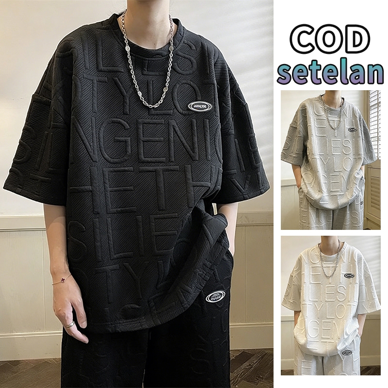 baju satu set Baju setelan pria 2025 korean Baju Pantai Pria Baju celana pria celana pendek pria 1 s