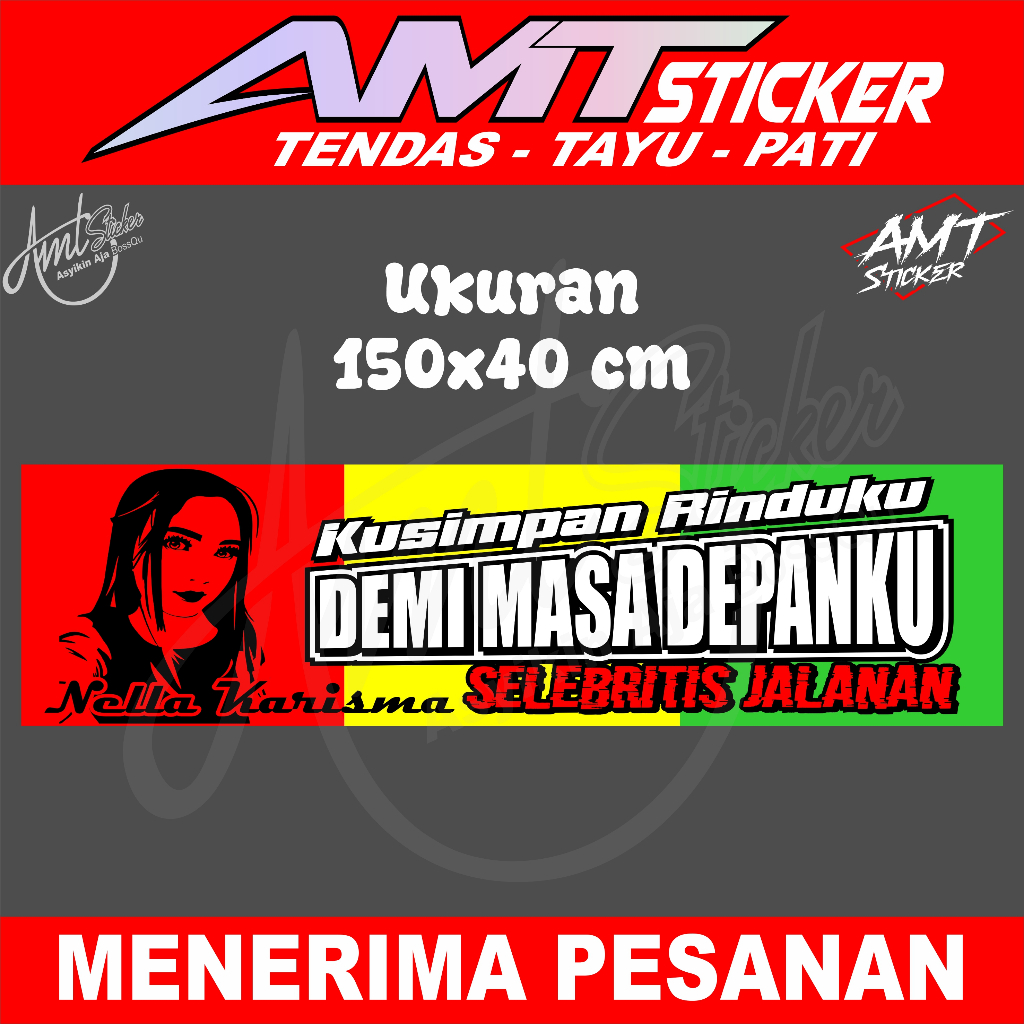 Decal Stiker - Stiker Karpet Depan Truk - Karpet Belakang - Stiker Karpet Uk 150x40 (Stiker Saja)