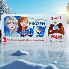 [SDW] pekanbaru/60 gr Isi 3 x 20 gram Zaini Frozen Elsa Disney Milk Chocolate Eggs Cokelat Susu
