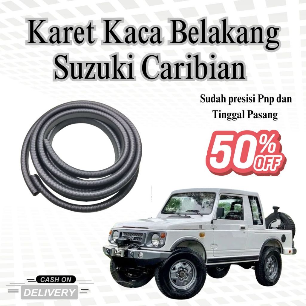 Karet Kaca Belakang Samping Suzuki Caribian | Seal Kaca Mobil Anti Bocor