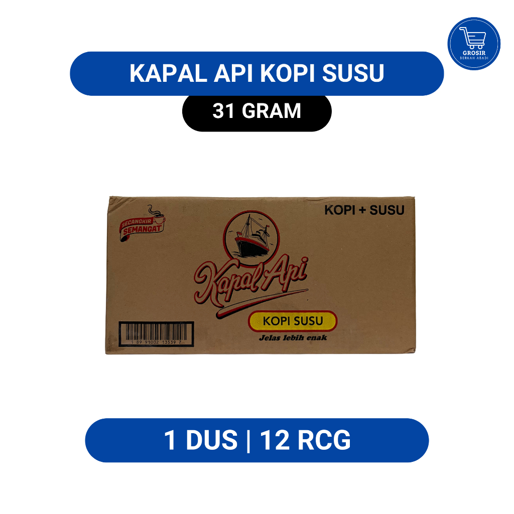 KOPI KAPAL API SUSU 1 DUS 12 RENCENG – GROSIR MURAH