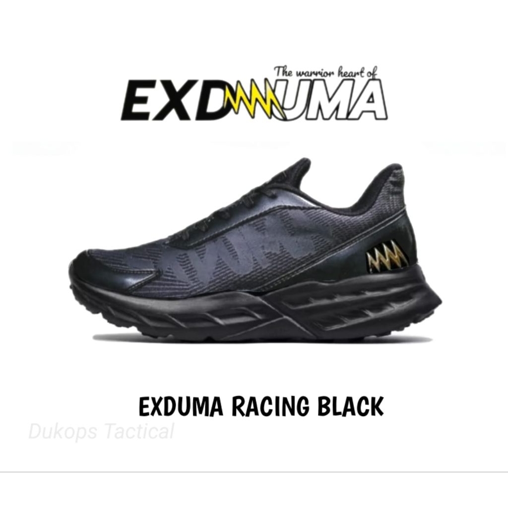 Sepatu Exduma Racing Black Sneakers tali biasa original Exduma 24