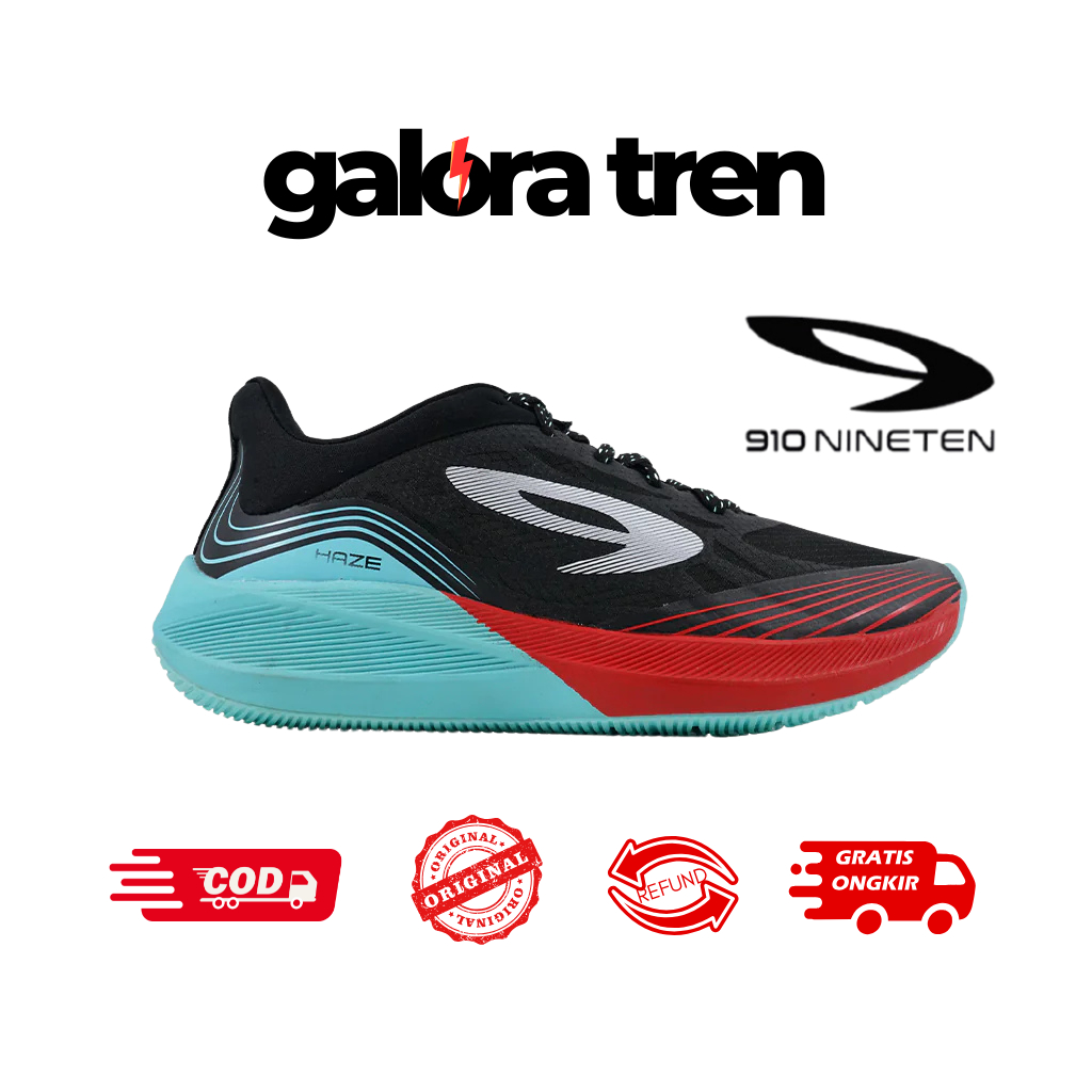 HAZE VISION 1.0 HITAM BIRU MUDA/SEPATU LARI HAZE VISION 910 NINETEN/RUNNUNG SHOES 910