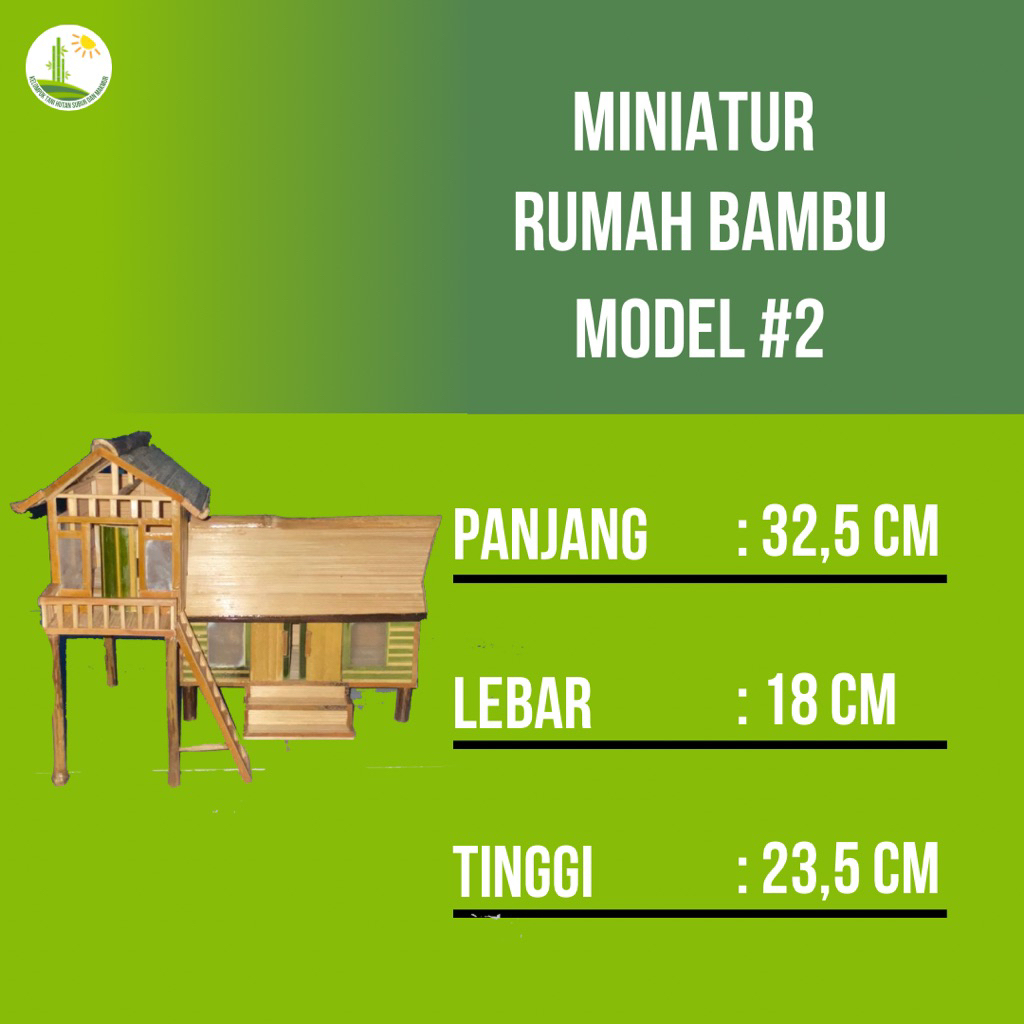 Miniatur rumah bambu 2 / miniatur rumah / miniatur bambu