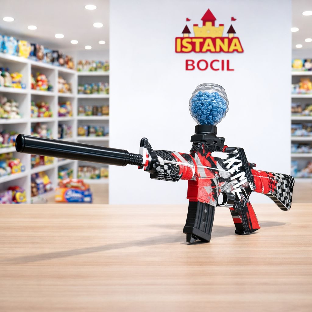 Mainan Anak Tembakan M16A1 ELECTRIC HIGH SPEED Mainan Tembakan Bubble Gel Keren