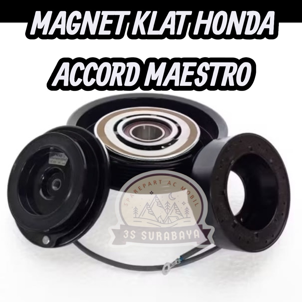 Magnet klat Honda Accord maestro Ac mobil (Baru/anew) Magnet Magnit Clutch Pulley Pully Puly Puli Co