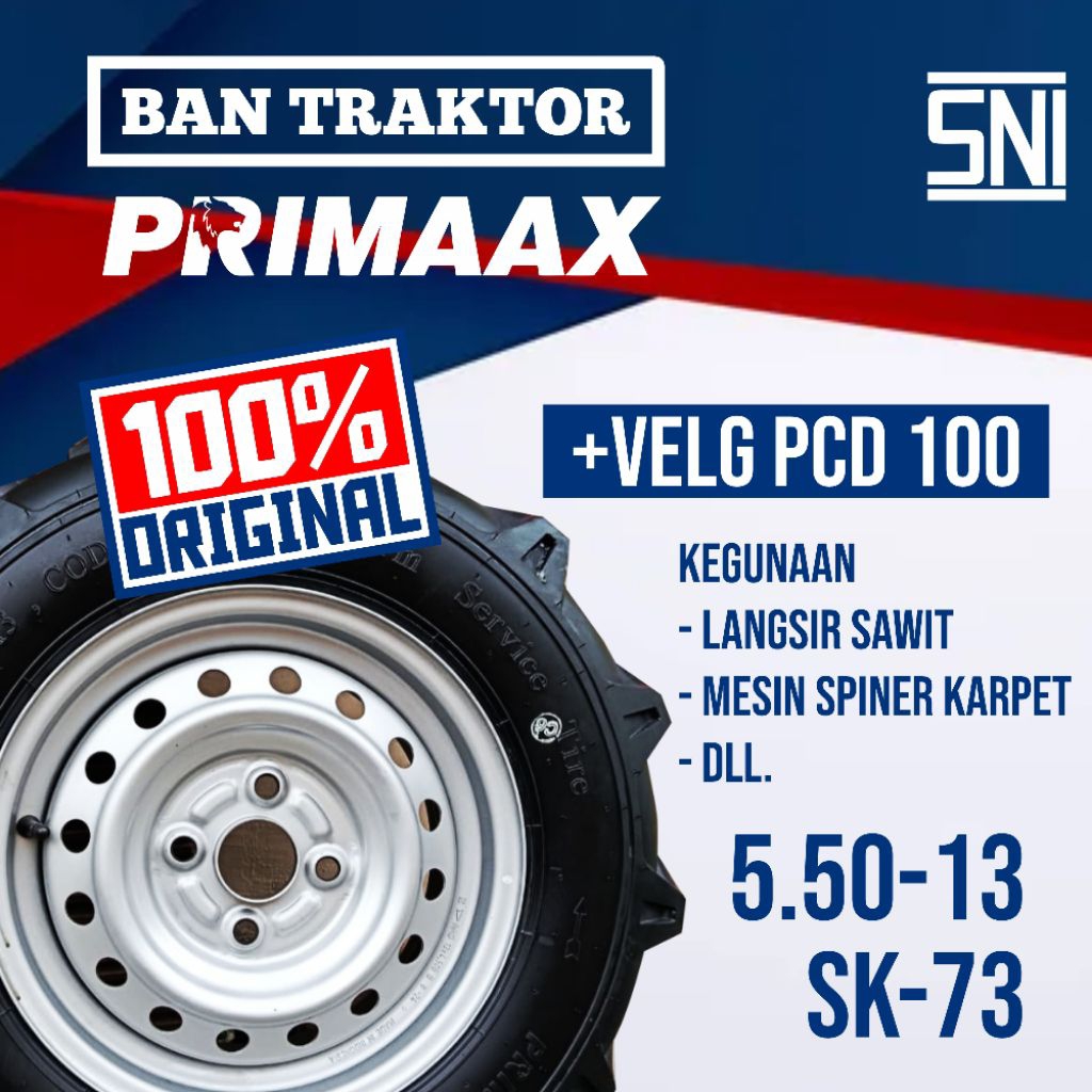 Ban Traktor Ring 13 +  Velg PCD 100 Langsir Sawit
