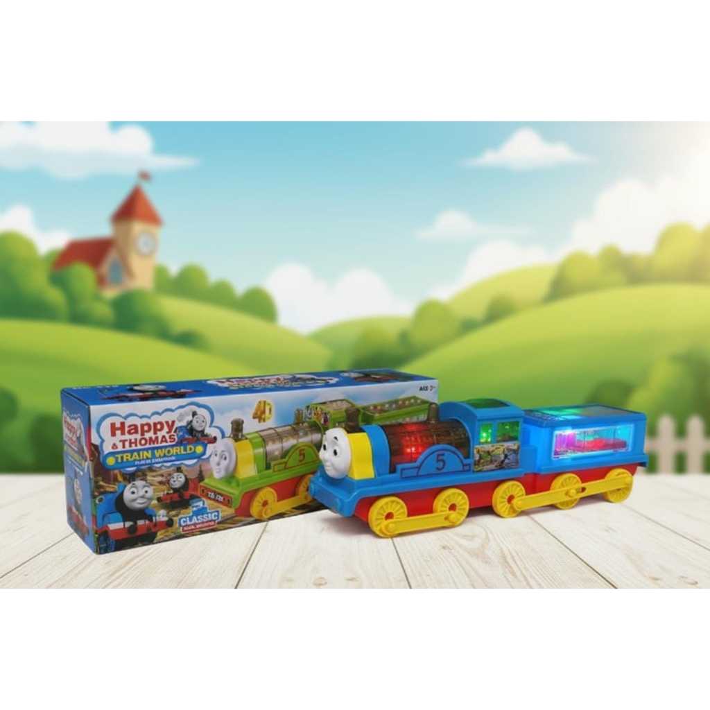 Mainan Anak Kereta Api Tomas baterai BIGBROTHER and Kereta Transformer Robot