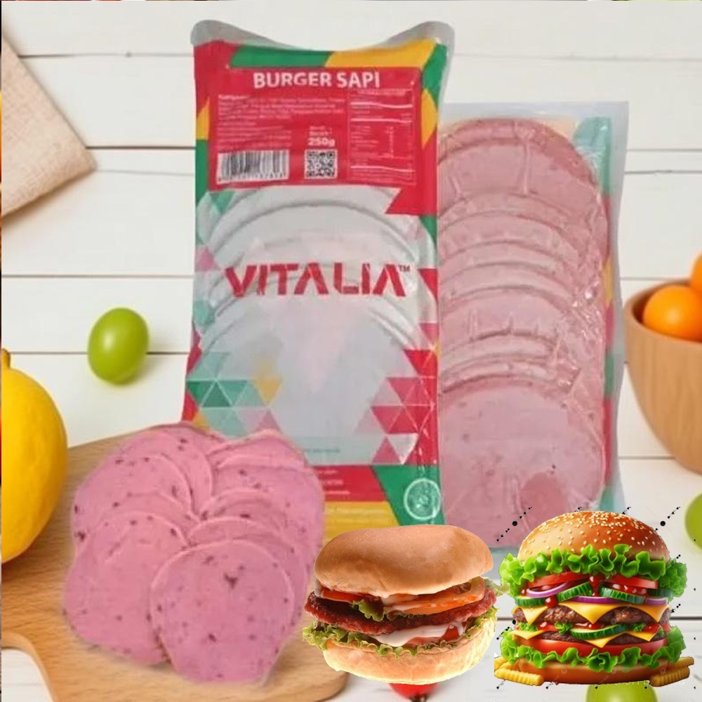 Vitalia Burger Sapi Daging Ham Sapi 250g