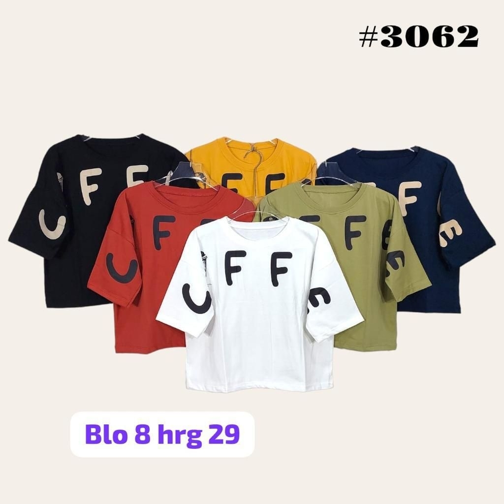 Kaos atasan croptop / croptee wanita warna hitam,merah,putih,army,navy,kuning