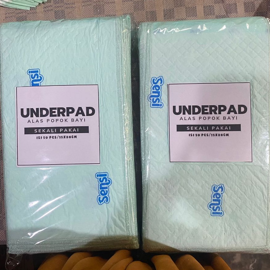 Sensi Underpad Bayi Perlak Ompol Seukuran Popok Isi 50 Lembar