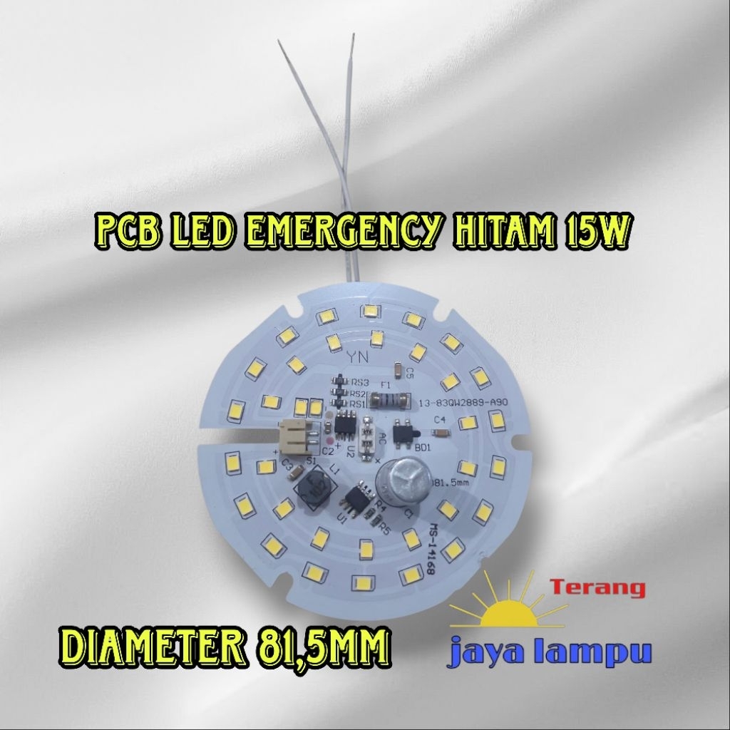 pcb lampu led emergency(otomatis) 9,12,15w nyala putih