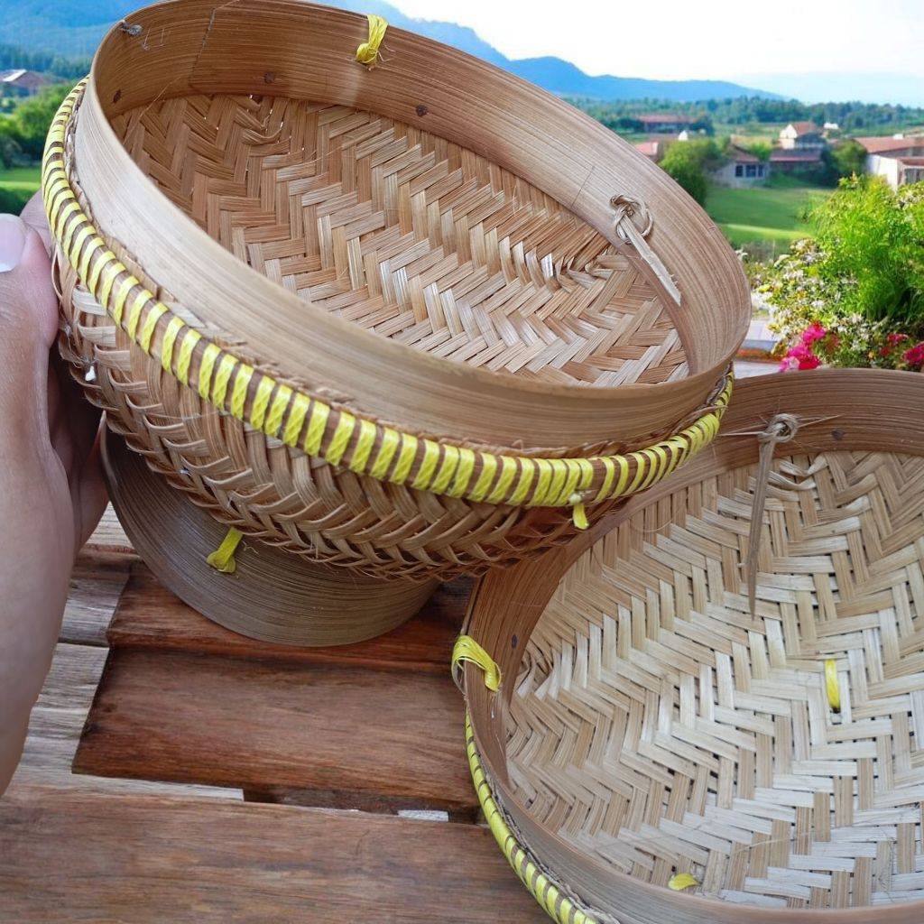 Ceting nasi ceting makanan anyaman ceting bambu tradisional