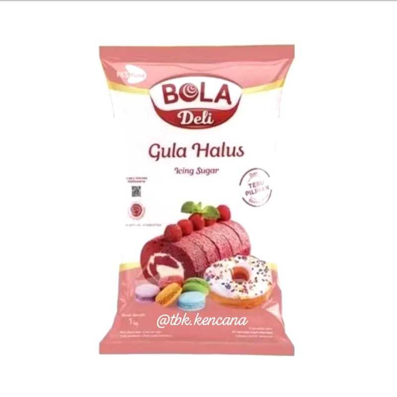 Gula Halus BOLA Deli 1kg - Warna Putih Alami, Tekstur Halus, Kualitas Terjamin/ Gula Halus Bola Deli