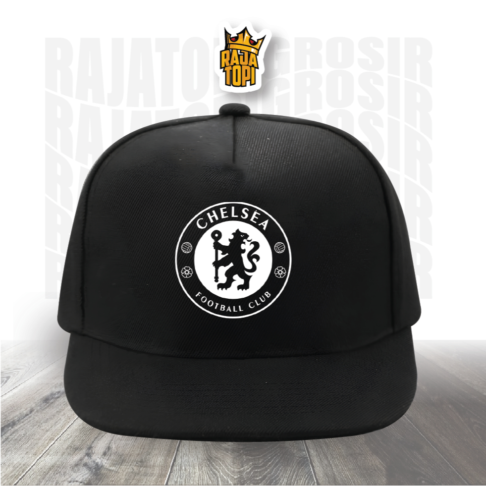 Topi Snapback Custom Logo Bola Sablon Digital Kualitas Terjamin/Topi Bola/ Chelsea