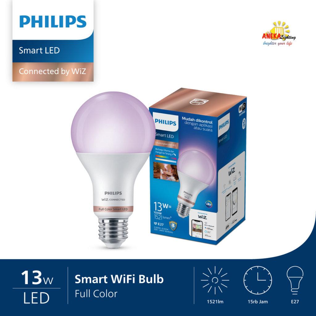 Philips Smart Wifi Led Bulb 13W A67 RGB/Tunable White