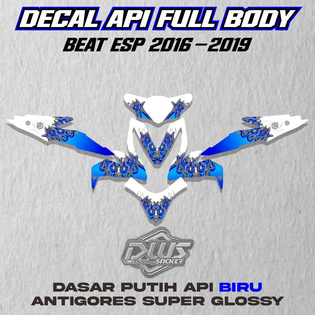 DECAL FULL BODY BEAT FI 2012 - 2016 DECAL MOTOR MOTIF API ( HONDA BEAT FI 2012 - 2016 )