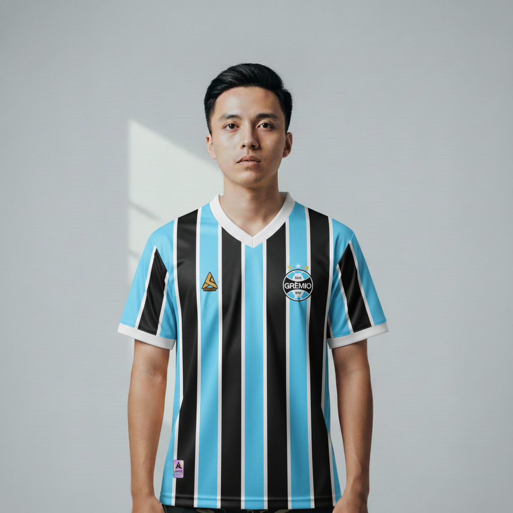 ATHLETIC SPORTWEAR - Jersey Vintage Bola Fantasy Gremio Home 2018 Fullprinting Casual - Atasan