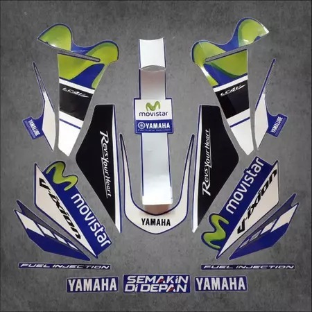 Striping sticker lis les DECAL POLET STRIPING STANDAR Vixion movistar 2015/2016