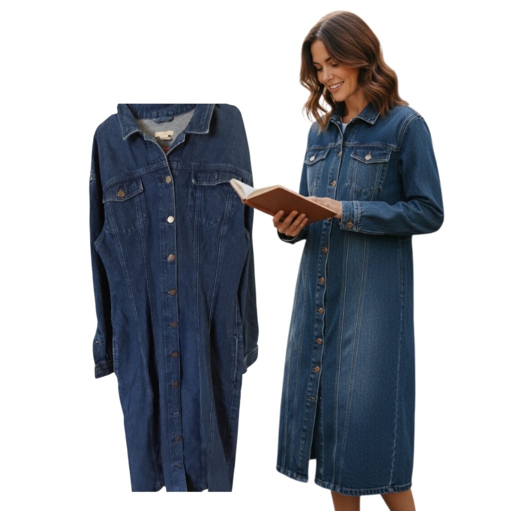 Dress Denim WanitamerkH&M