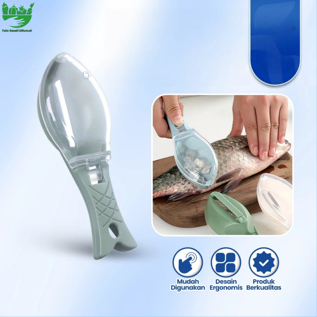 Alat Pengikis Sisik Ikan Plastik dengan Tutup Pengaman Pengupas Sisik Ikan Mudah Alat Kupas Sisik Ik